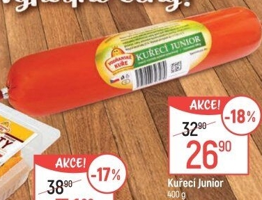 Salám Kuřecí junior Vodňanské kuře