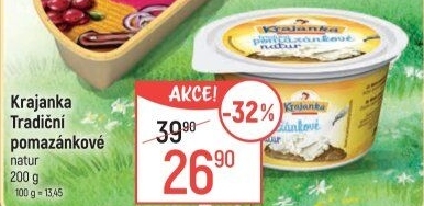 Tradiční pomazánkové Krajanka