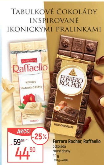 Čokoláda Raffaello Ferrero
