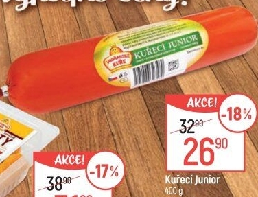 Salám Kuřecí junior Vodňanské kuře