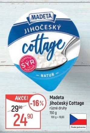 Sýr Cottage Jihočeský Madeta