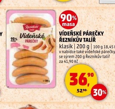 VÍDEŇSKÉ PÁREČKY ŘEZNÍKŮV TALÍŘ