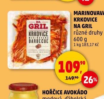 MARINOVANÁ KRKOVICE NA GRIL