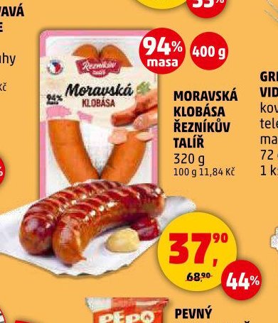 MORAVSKÁ KLOBÁSA ŘEZNÍKŮV TALÍŘ
