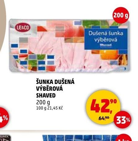 ŠUNKA DUŠENÁ VÝBĚROVÁ SHAVED