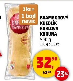 Knedlík bramborový Karlova Koruna