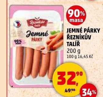 Párky jemné Řezníkův talíř