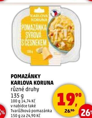 Pomazánky Karlova Koruna