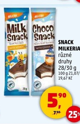 Snack mléčný Milkeria