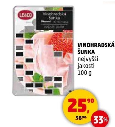 Šunka vinohradská nejvyšší jakosti LE&