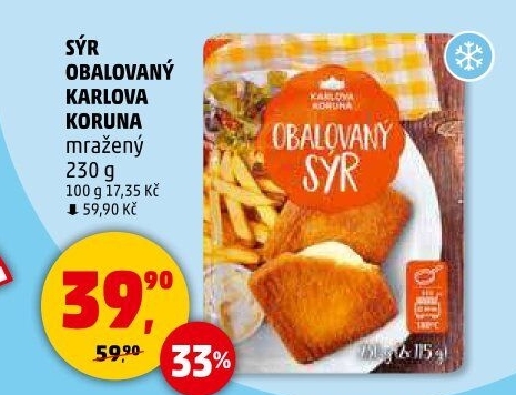 Sýr obalovaný mražený Karlova Koruna