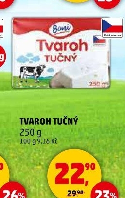 Tvaroh tučný Boni