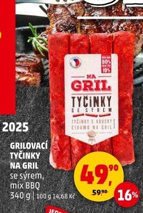 Grilovací tyčinky se sýrem Na gril Penny