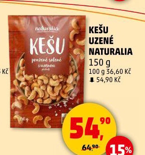 Kešu pražené uzené Naturalia