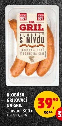 Klobása s nivou Na Gril Penny