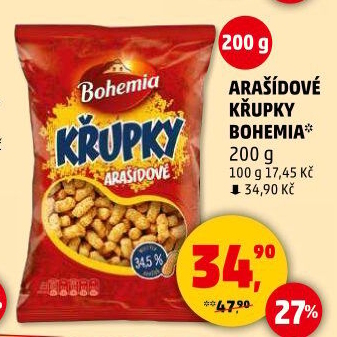 Křupky arašídové Bohemia