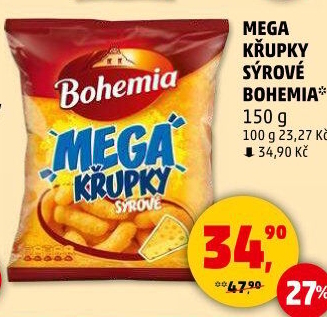 Křupky sýrové Mega Bohemia