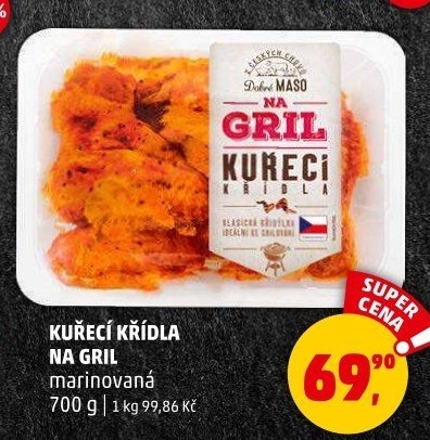 Kuřecí křídla marinovaná Na gril Penny