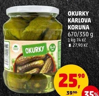 Okurky Karlova Koruna