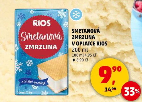 Smetanová zmrzlina Rios