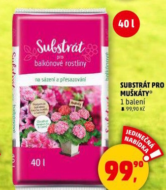 Substrát pro muškáty / pelargonie