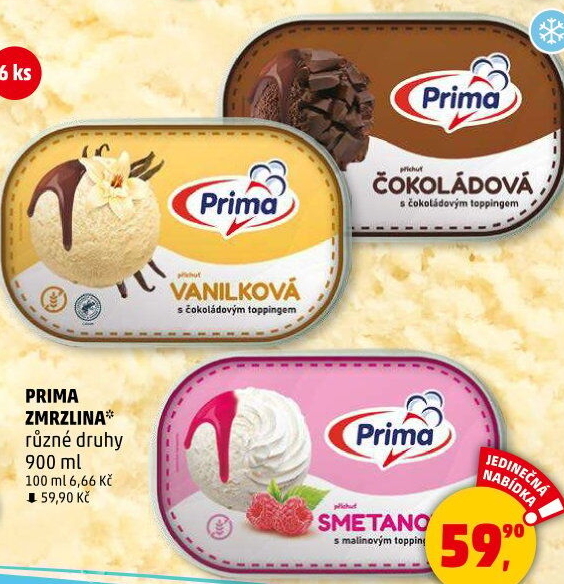 Zmrzlina ve vaničce Prima