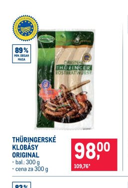 THÜRINGERSKÉ KLOBÁSY ORIGINAL