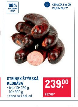 STEINEX ŠTÝRSKÁ KLOBÁSA
