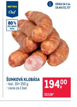 ŠUNKOVÁ KLOBÁSA