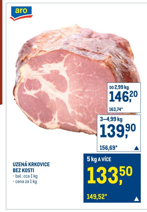 Uzená krkovice bez kosti
