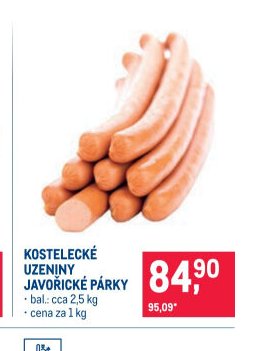 Kostelecké uzeniny Javořické párky