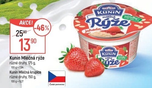 Mléčná krupice Mlékárna Kunín