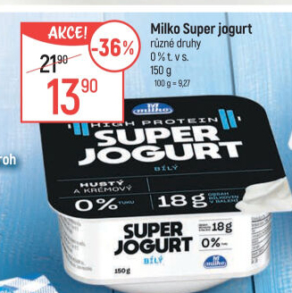 Super jogurt ochucený High protein 0% Milko