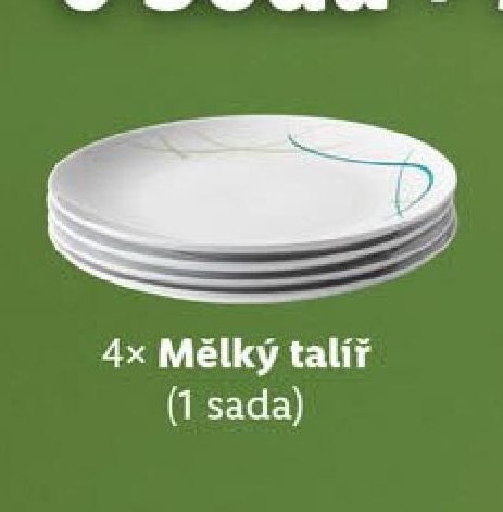 4x Mělký talíř