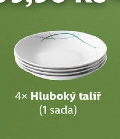 4x Hluboký talíř