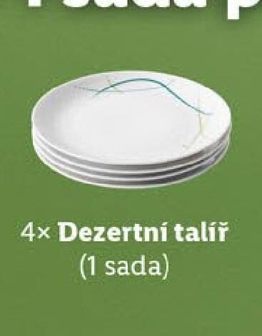 4x Dezertní talíř