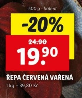 Řepa červená vařená