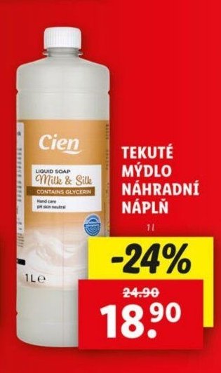 Cien tekuté mýdlo náhradní náplň