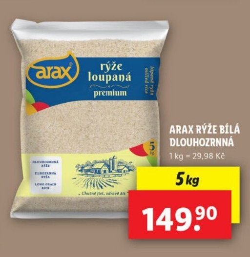 Arax rýže bílá dlouhozrnná