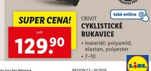 CRIVIT Cyklistické rukavice