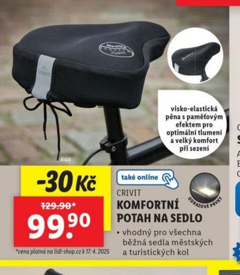 CRIVIT KOMFORTNÍ POTA H NA SEDLO