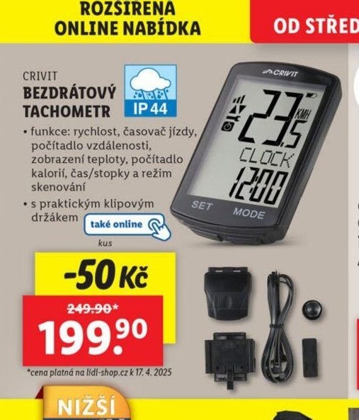 Crivit Bezdrátový tachometr