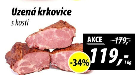 Uzená krkovice s kostí