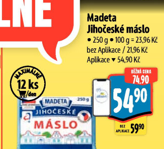 Máslo Jihočeské Madeta