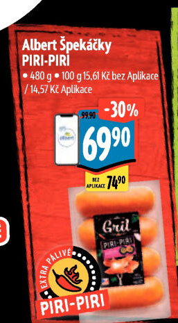 Špekáčky Piri-Piri Albert Gril