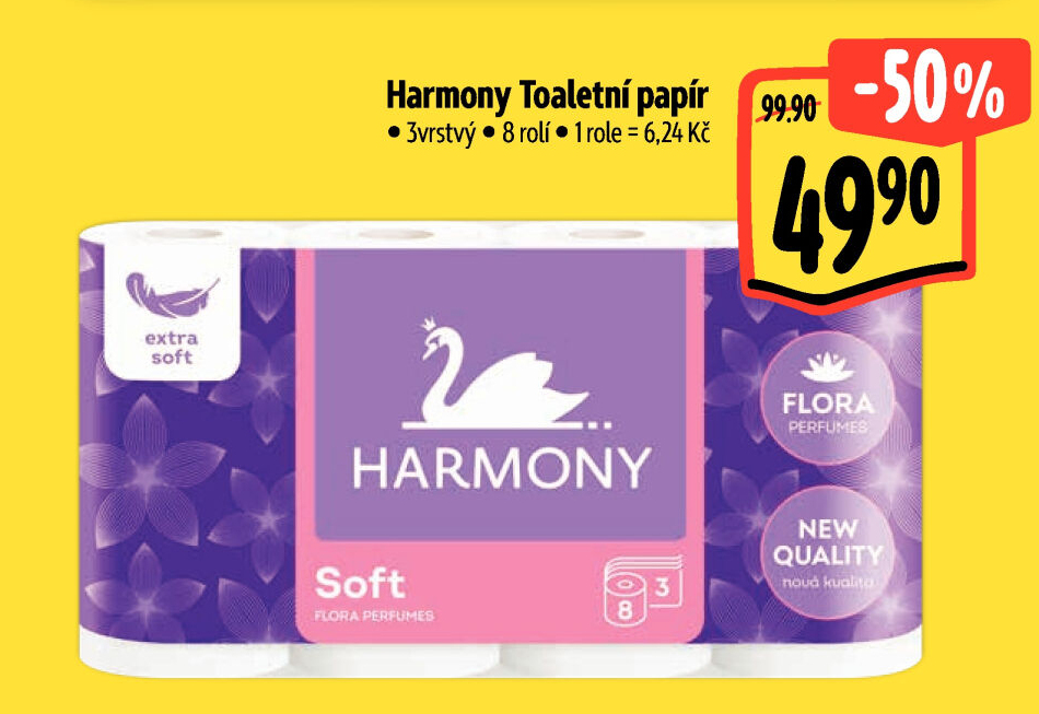Toaletní papír 3vrstvý Harmony