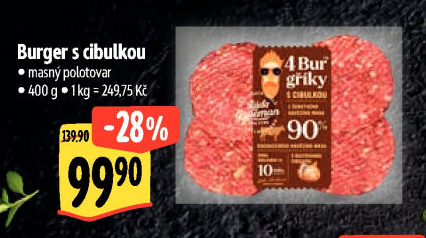 Burgříky s cibulkou hovězí Láďa Grileman Kostelecké uzeniny