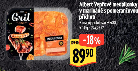 Marinované vepřové medailonky Albert Gril