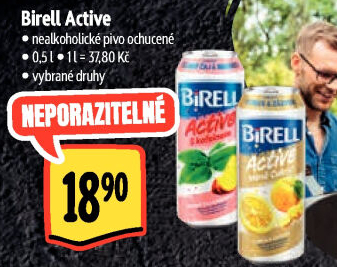 Nealkoholické pivo ochucené Active Birell