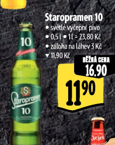 Pivo světlé výčepní 10° Staropramen